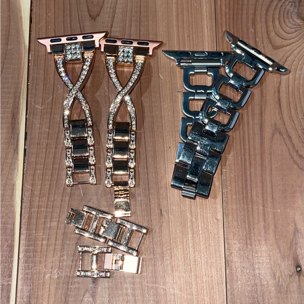 Blinged Rose‎ Gold & Silver 38/40 Bands